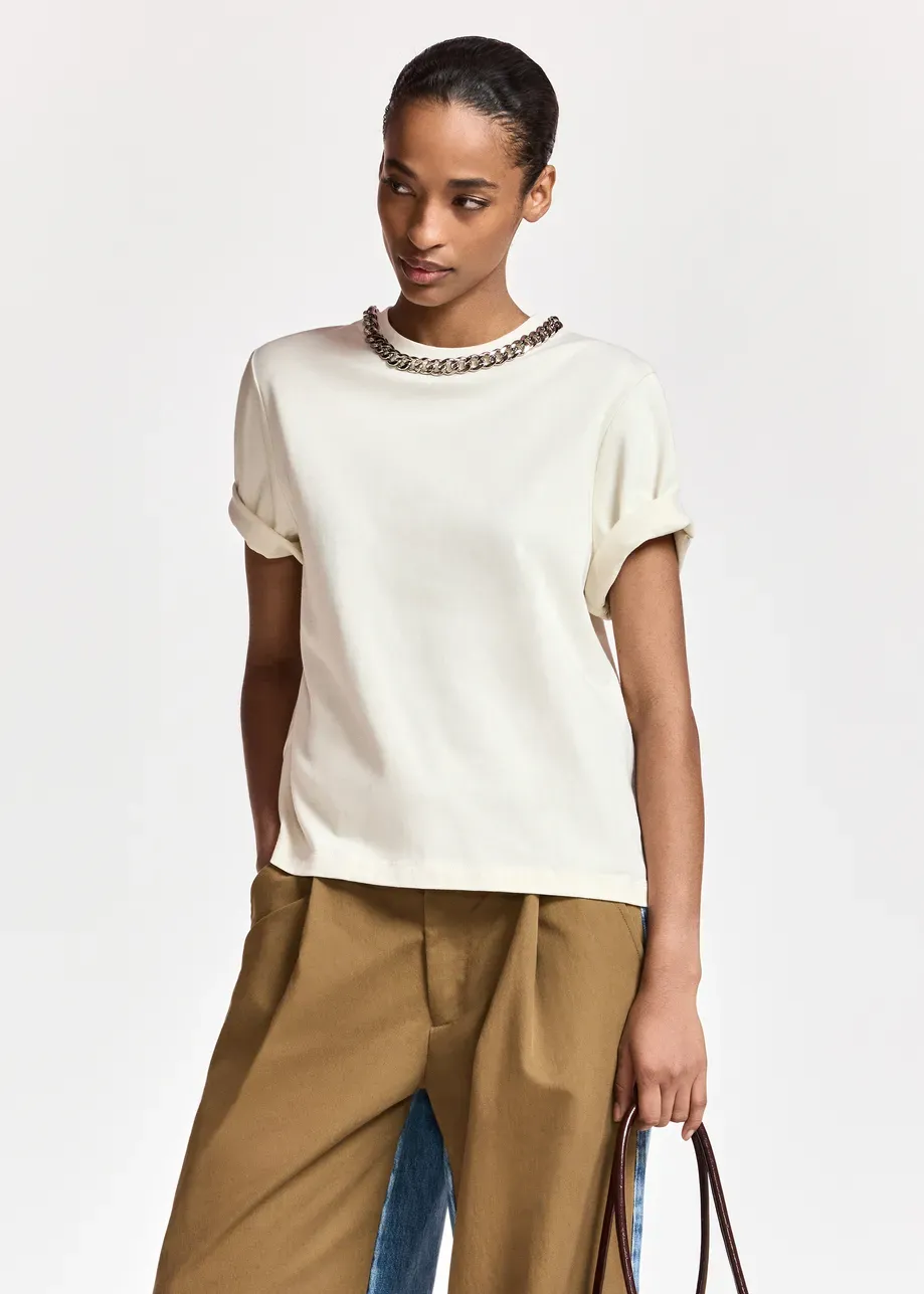 KLAIM T-SHIRT WITH CHAIN
