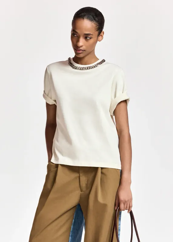 KLAIM T-SHIRT WITH CHAIN