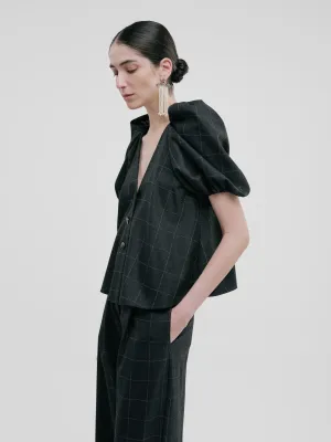 NOKO PANT CHARCOAL WOOL
