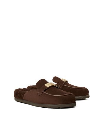 LEELEE SHEARLING MULE- SUEDE/SHEARLING