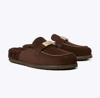 LEELEE SHEARLING MULE- SUEDE/SHEARLING