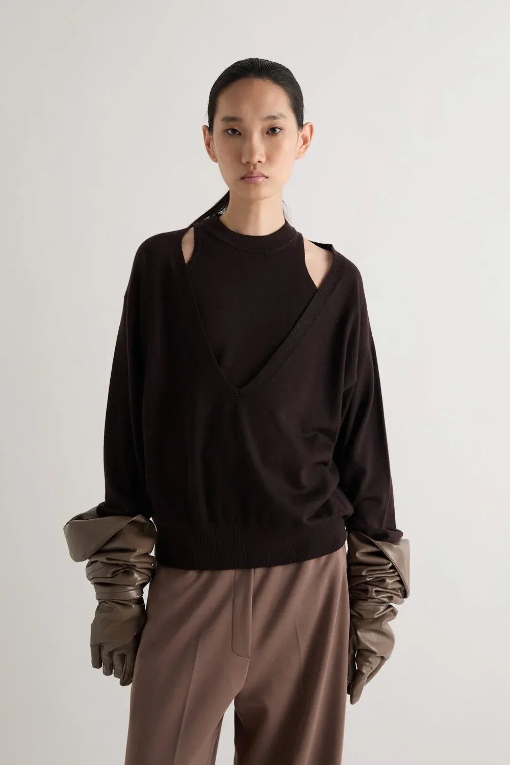 PURE WOOL SWEATER WITH MATCHING TOP