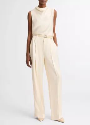 SATIN HIGH-WAIST TROUSER