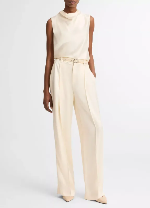 SATIN HIGH-WAIST TROUSER