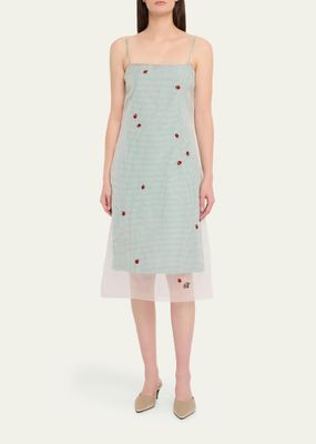 SLIP DRESS RACHEL EMBROIDERED