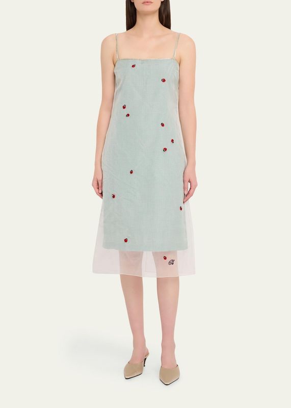 SLIP DRESS RACHEL EMBROIDERED