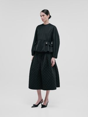 FLORENTINA TOP BLACK WOOL
