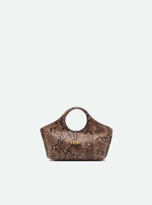 INFINITY PURSE- PYTHON PRINT LEATHER