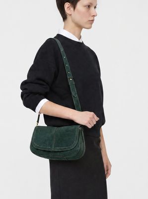 HELENA ROUND SUEDE BAG