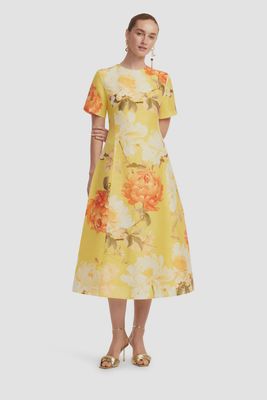 CAROLINE SHORT SLEEVE MIDI DRESS