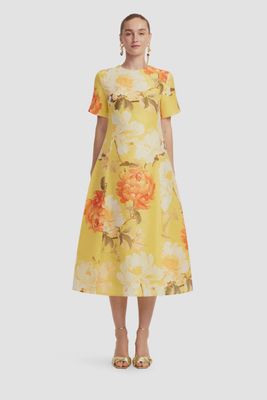 CAROLINE SHORT SLEEVE MIDI DRESS