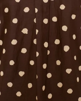 MOLLY MAHOGANY DOT SHIRT