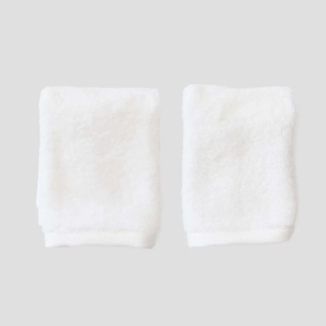 WEEZIE BASIC WASHCLOTHS (PAIR), Color: WHITE