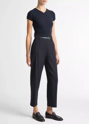 GRACE MID RISE LINEN TAPERED PULL ON PANT
