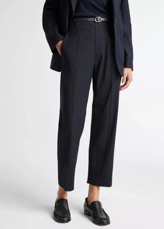 GRACE MID RISE LINEN TAPERED PULL ON PANT