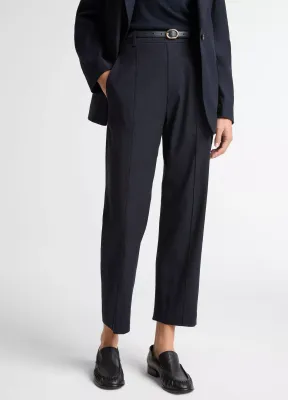 GRACE MID RISE LINEN TAPERED PULL ON PANT