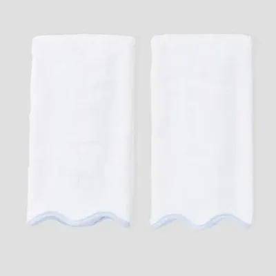 SCALLOP HAND TOWELS (PAIR)