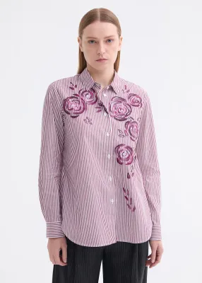 HAND-PAINTED LONG-SLEEVE POPLIN SHIRT