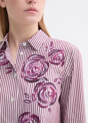 HAND-PAINTED LONG-SLEEVE POPLIN SHIRT