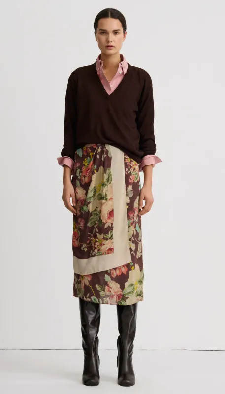 ASYMMETRICAL OVERLAY SKIRT