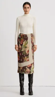 ASYMMETRICAL OVERLAY SKIRT