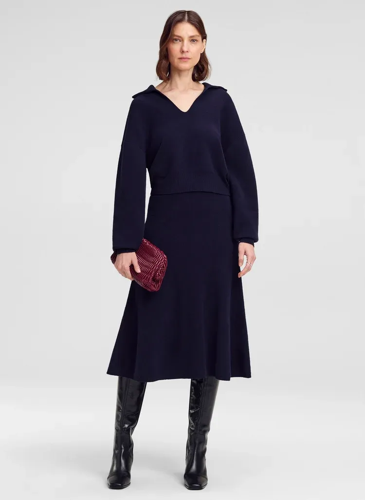 FLO BOUCLE MIDI SKIRT