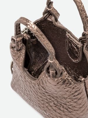 MINI DUA BAG CHARM- MOON HAMMERED LEATHER