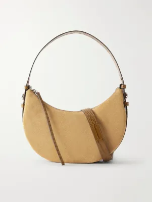 ROMY SUEDE HALF MOON BAG