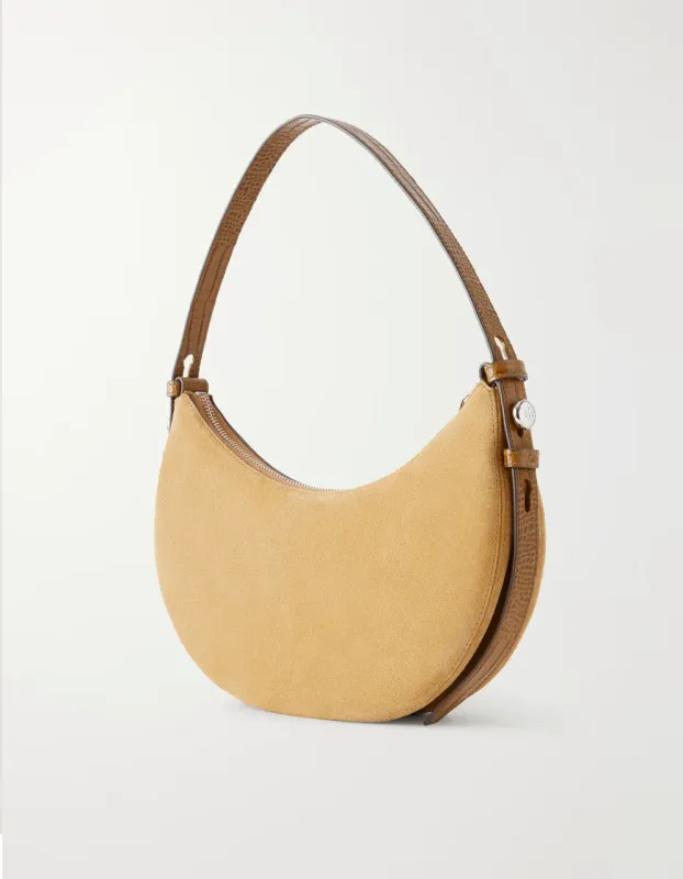ROMY SUEDE HALF MOON BAG