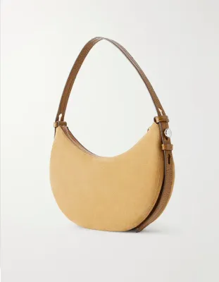 ROMY SUEDE HALF MOON BAG