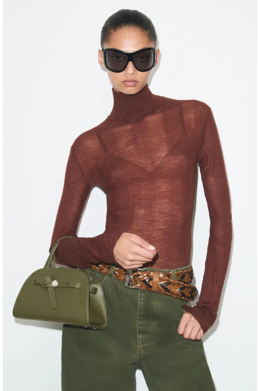 ROMY SMALL LEATHER BAULETTO