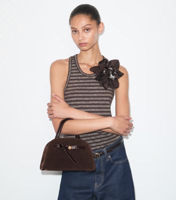 SMALL ROMY SUEDE BAULETTO