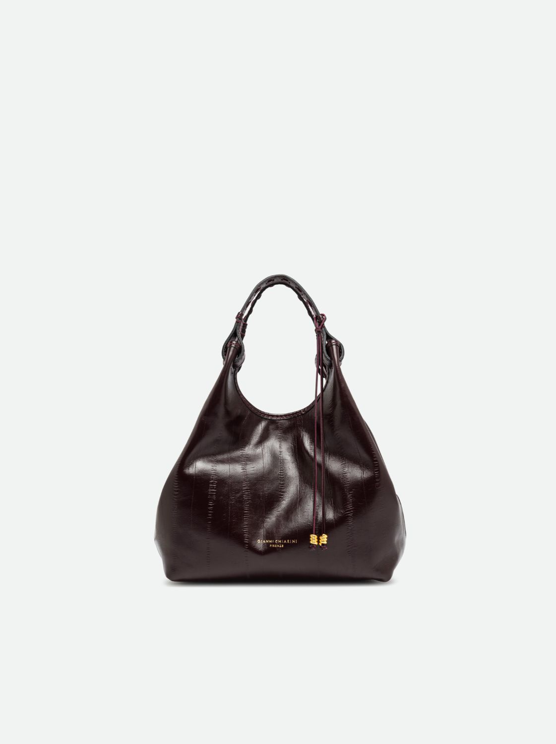 DUA EEL PRINT LEATHER BAG- MEDIUM