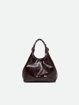 DUA EEL PRINT LEATHER BAG- MEDIUM