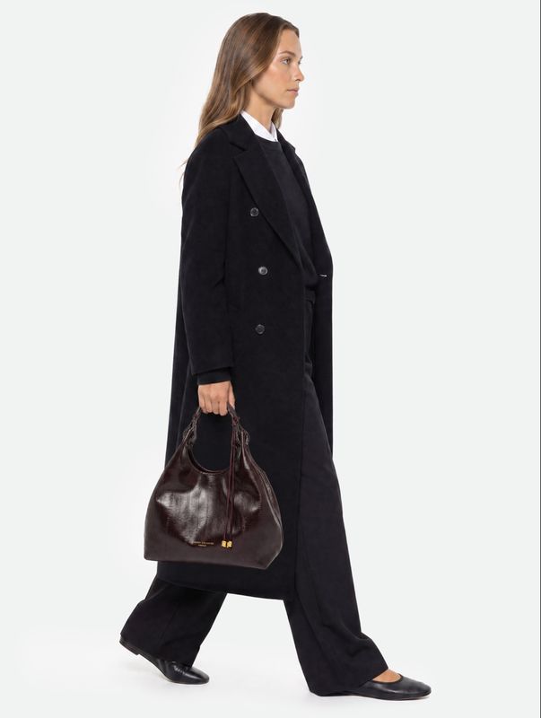 DUA EEL PRINT LEATHER BAG- MEDIUM