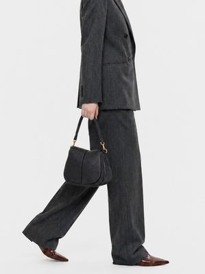 HELENA ROUND HAMMERED LEATHER BAG