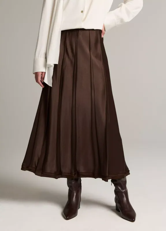 RAW-EDGE SATIN SKIRT