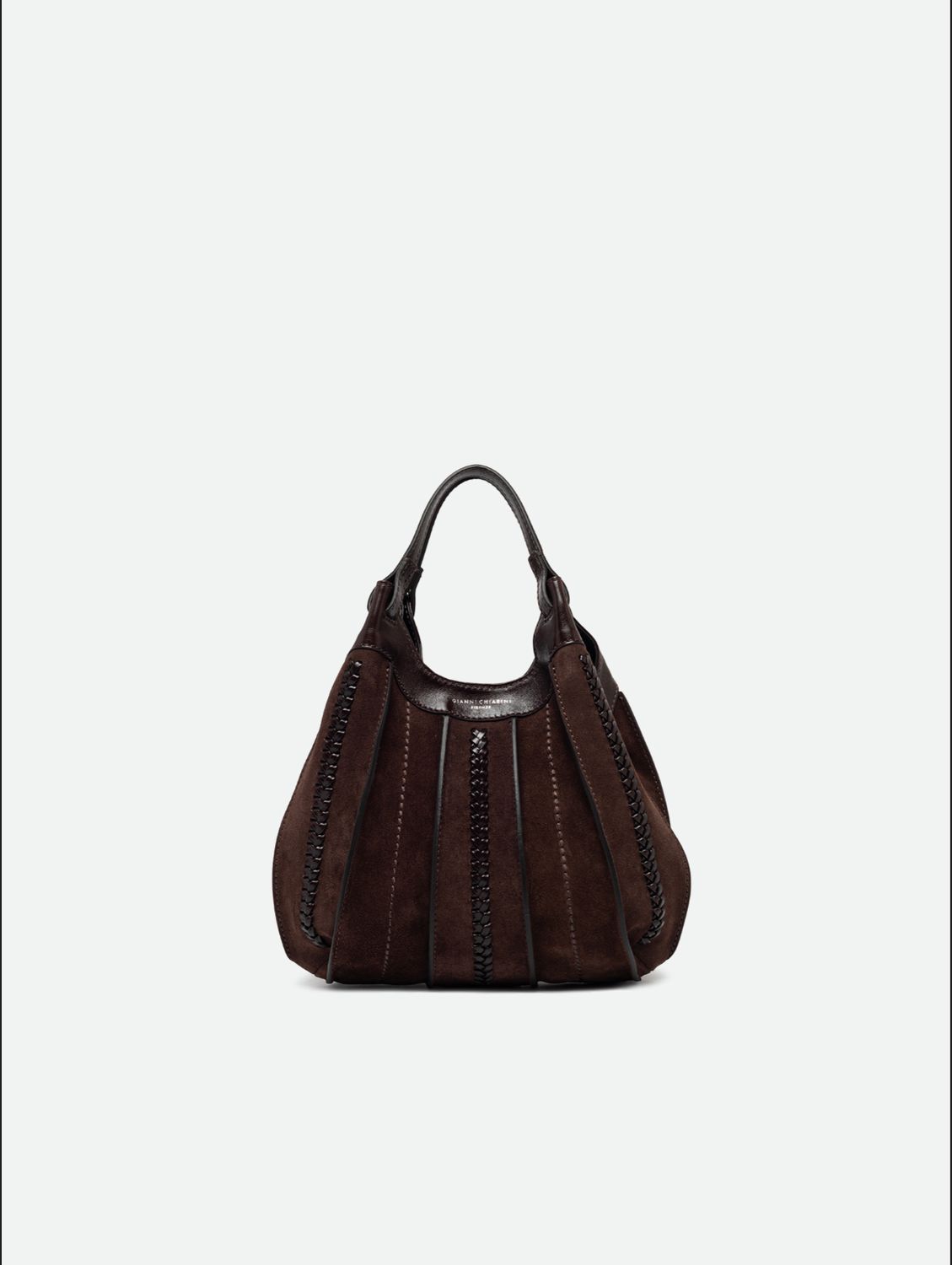 DUA SUEDE BAG WITH LEATHER DETAILING- LARGE