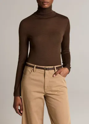 CASHMERE-SILK SLIM TURTLENECK SWEATER