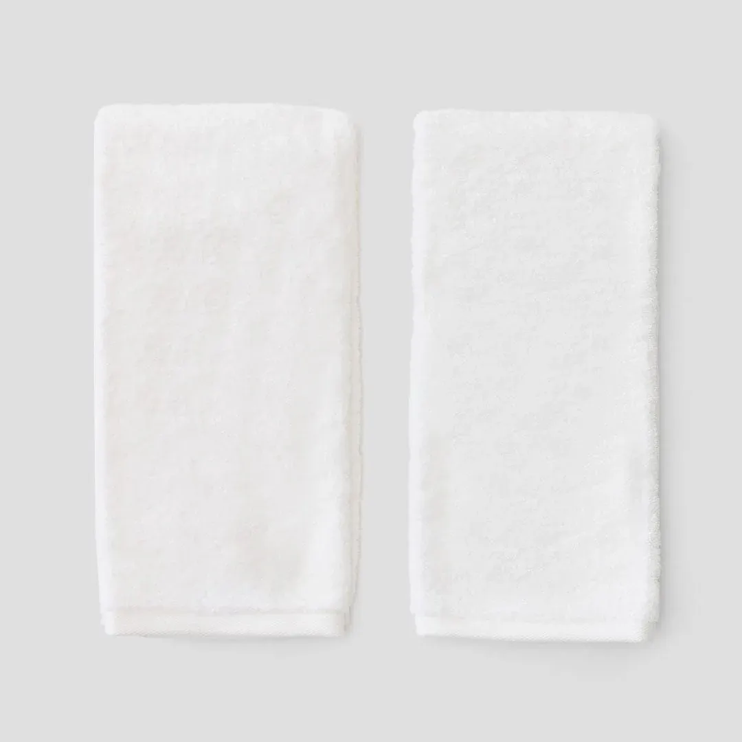 WEEZIE BASIC HAND TOWEL (PAIR), Color: WHITE
