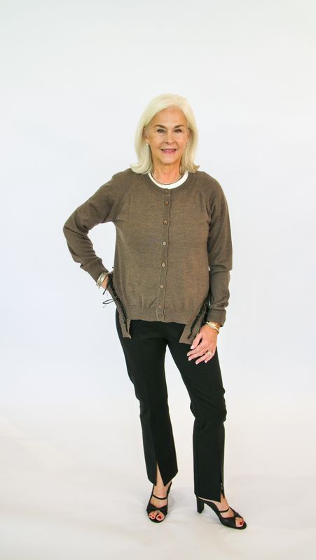PURE WOOL CARDIGAN WITH EMBROIDERY