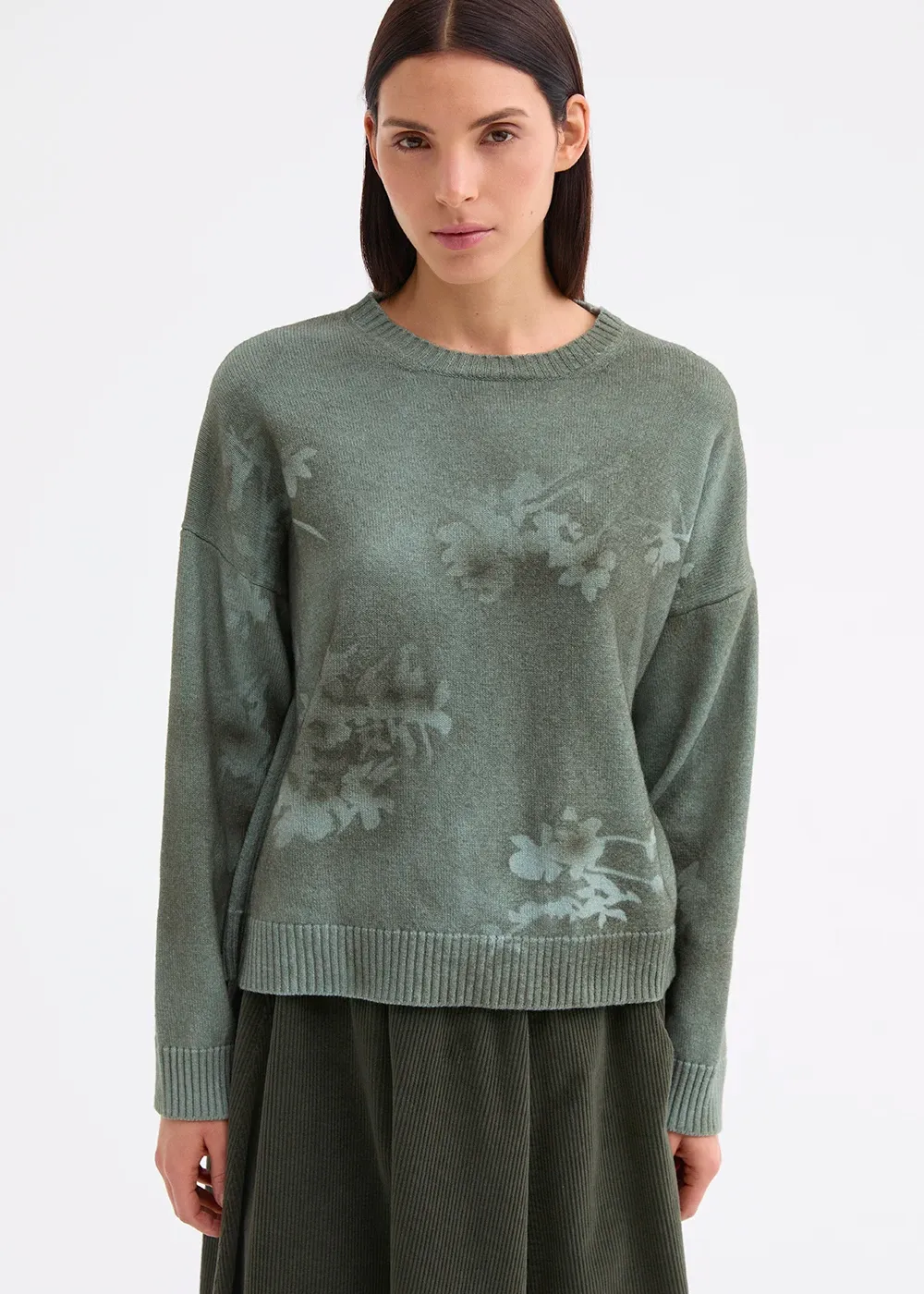 HAND-PAINTED CASHMERE-BLEND SWEATER