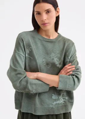 HAND-PAINTED CASHMERE-BLEND SWEATER