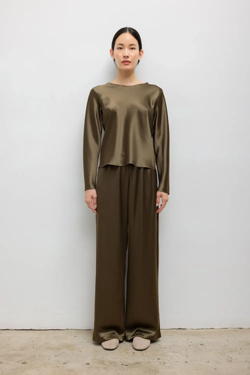BARB WIDE LEG PANT, Color: OLIVE, Size: S