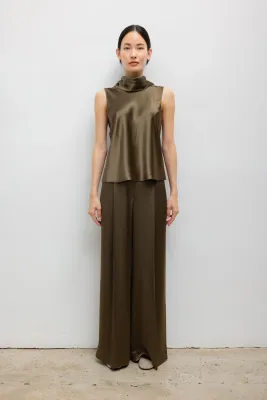 BARB SLEEVELESS COWL NECK