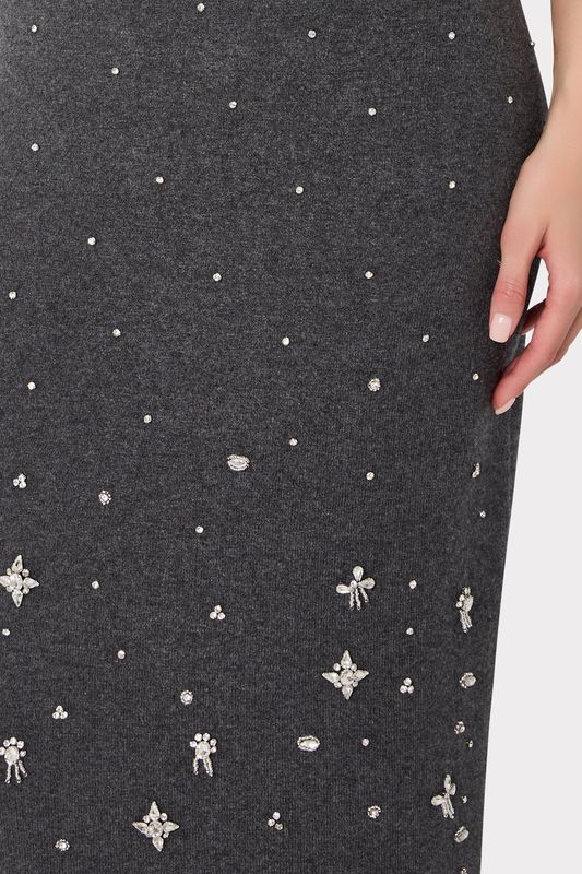 IYLA EMBELLISHED MIDI SKIRT