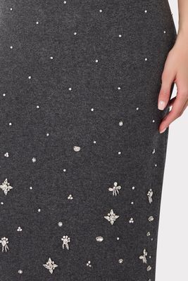 IYLA EMBELLISHED MIDI SKIRT