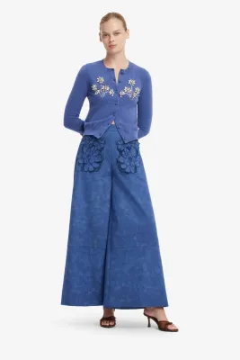 CLAIRE EMBELLISHED WOOL CARDIGAN