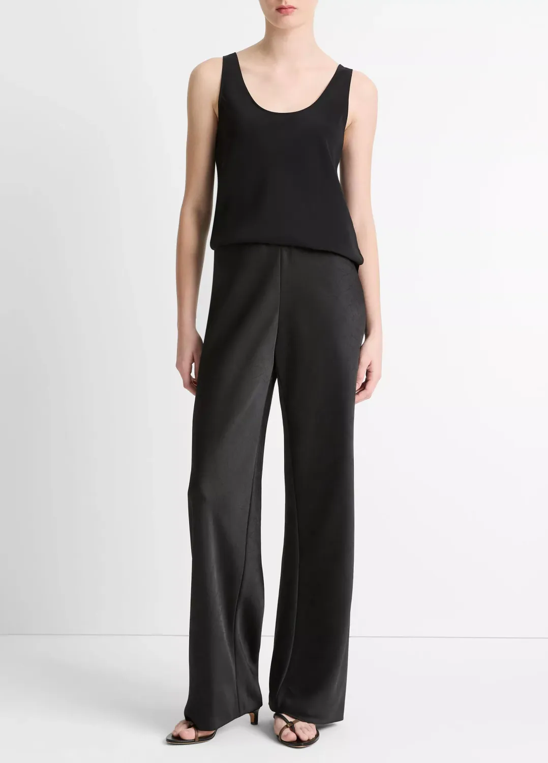 COLETTE HIGH-RISE FLUID SATIN BIAS PANT