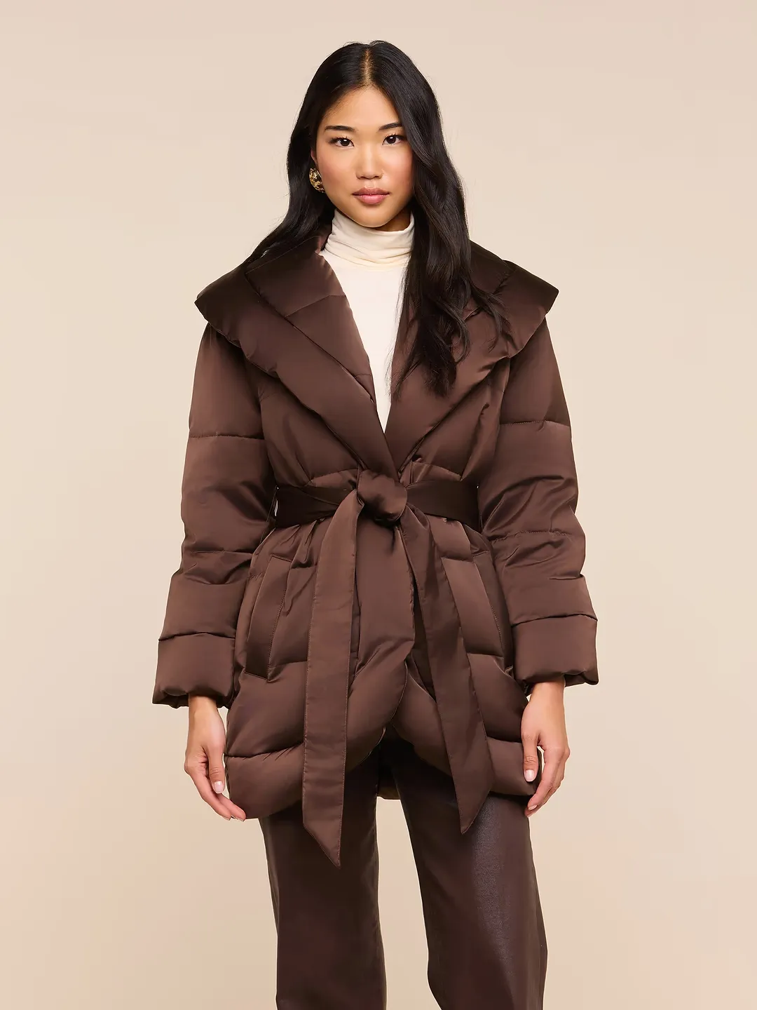 GLACIER SHAWL COLLAR PUFFER JACKET